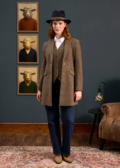 Surrey Ladies Mid-Thigh Tweed Coat In Seabrook - Regular Fit 13 Surrey Ladies Mid-Thigh Tweed Coat In Seabrook - Regular Fit -AlanPaine Shop Surrey Ladies Mid Thigh Coat Seabrook 4