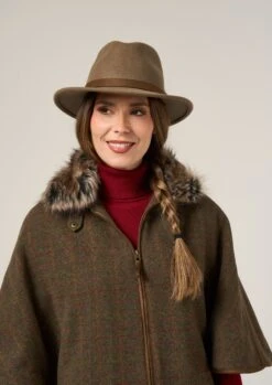 Surrey Ladies Tweed Cape In Hemlock -AlanPaine Shop Surrey Ladies Tweed Cape Hemlock 1