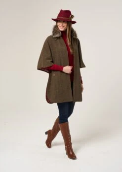 Surrey Ladies Tweed Cape In Hemlock -AlanPaine Shop Surrey Ladies Tweed Cape Hemlock 10