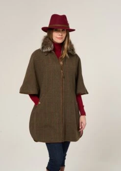 Surrey Ladies Tweed Cape In Hemlock -AlanPaine Shop Surrey Ladies Tweed Cape Hemlock 8