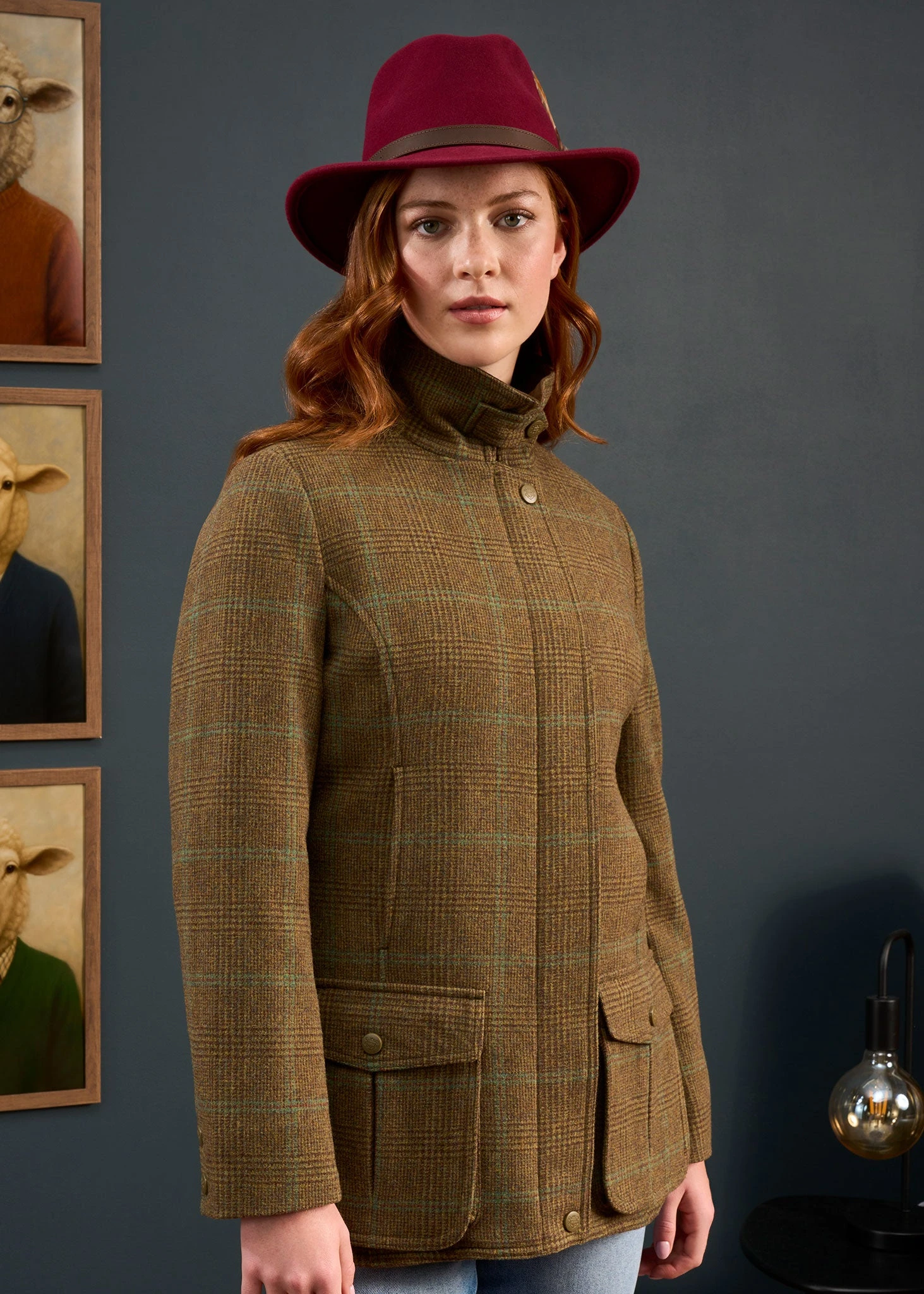 Surrey Ladies Tweed Coat In Marsh - Regular Fit 4 Surrey Ladies Tweed Coat In Marsh - Regular Fit - Image 2