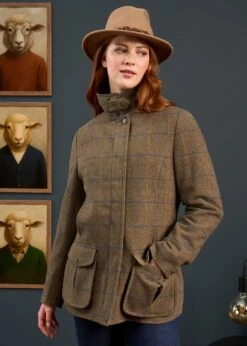 Surrey Ladies Tweed Coat In Seabrook - Regular Fit -AlanPaine Shop Surrey Ladies Tweed Coat Seabrook 3