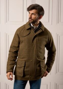 Surrey Waterproof Tweed Coat In Moor - Shooting Fit 9 Surrey Waterproof Tweed Coat In Moor - Shooting Fit -AlanPaine Shop Surrey Mens Tweed Coat Moor 1