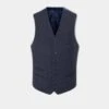 Surrey Men's Tweed Lined Country Waistcoat In Blue - Regular Fit -AlanPaine Shop Surrey Mens Tweed Lined Back Waistcoat Blue