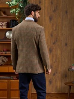Surrey Tweed Lined Blazer In Sycamore - Regular Fit -AlanPaine Shop Surrey Tweed Blazer Mens Sycamore 2