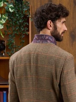 Surrey Tweed Lined Blazer In Sycamore - Regular Fit -AlanPaine Shop Surrey Tweed Blazer Mens Sycamore 3