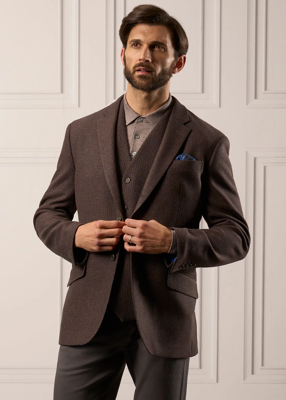 Surrey Tweed Lined Blazer In Bramble - Regular Fit 4 Surrey Tweed Lined Blazer In Bramble - Regular Fit - Image 2