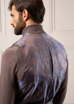 Surrey Men's Tweed Lined Country Waistcoat In Green Check - Regular Fit -AlanPaine Shop Tweed Waistcoat Mens Surrey Green Check 2