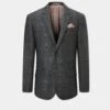 Surrey Tweed Lined Blazer In Green Check - Regular Fit -AlanPaine Shop Tweed Blazer Mens Surrey Green Check