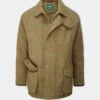 Combrook Men's Waterproof Tweed Coat In Sage - Regular Fit -AlanPaine Shop Tweed Shooting Coat Tweed Combrook Sage
