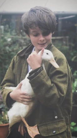 Rutland Children's Tweed Coat In Lichen 7 Rutland Children's Tweed Coat In Lichen -AlanPaine Shop alan paine childrens tweed coat lichen 1