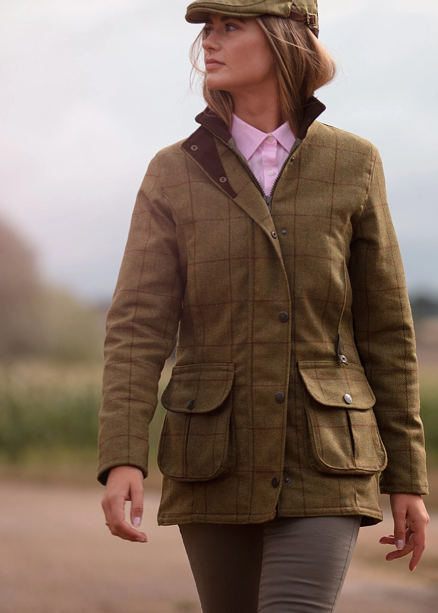 Rutland Ladies Tweed Waterproof Shooting Coat In Lichen 9 Rutland Ladies Tweed Waterproof Shooting Coat In Lichen - Image 7