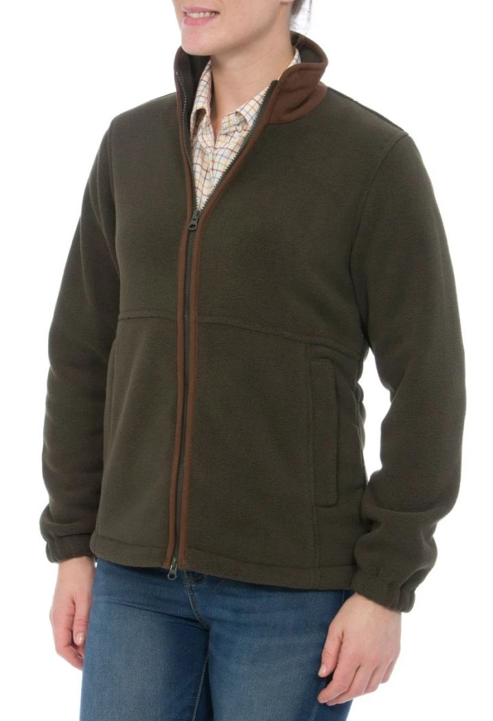 Aylsham Ladies Fleece Jacket In Green - Regular Fit - Image 2