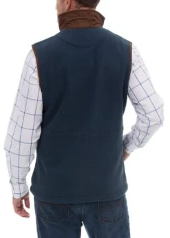 Aylsham Men's Fleece Gilet In Blue Steel - Regular Fit -AlanPaine Shop alan paine aylsham men s waistcoat in blue steel 3 1 1