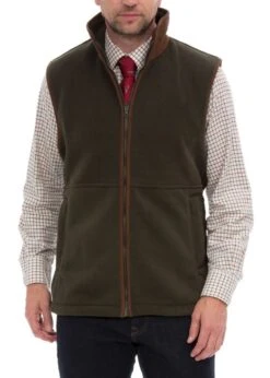 Aylsham Men's Fleece Gilet In Green - Regular Fit 8 Aylsham Men's Fleece Gilet In Green - Regular Fit -AlanPaine Shop alan paine aylsham men s waistcoat in green 1 8