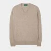 Albury Geelong Wool Jumper In Mushroom - Regular Fit -AlanPaine Shop albury geelong wool jumper mushroom 1