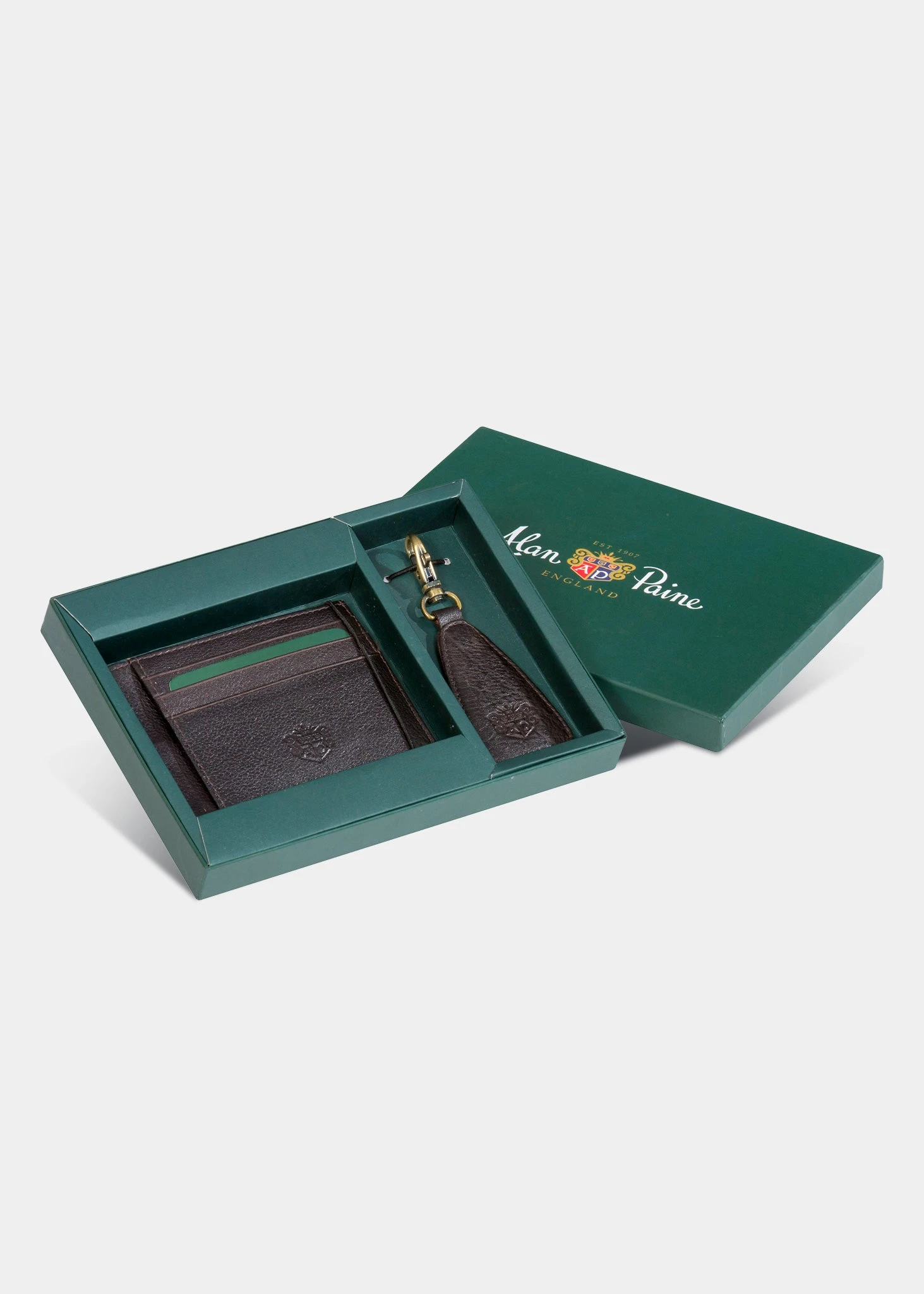 Brown Leather Card Wallet And Keyring 3 Brown Leather Card Wallet And Keyring