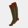 Ladies Shooting Socks - Saffron And Olive -AlanPaine Shop ap socks womens saffron and olive sk33
