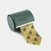 Ripon Silk Country Tie In Yellow - Retriever Design -AlanPaine Shop apm048 ripon silk tie retriever yellow