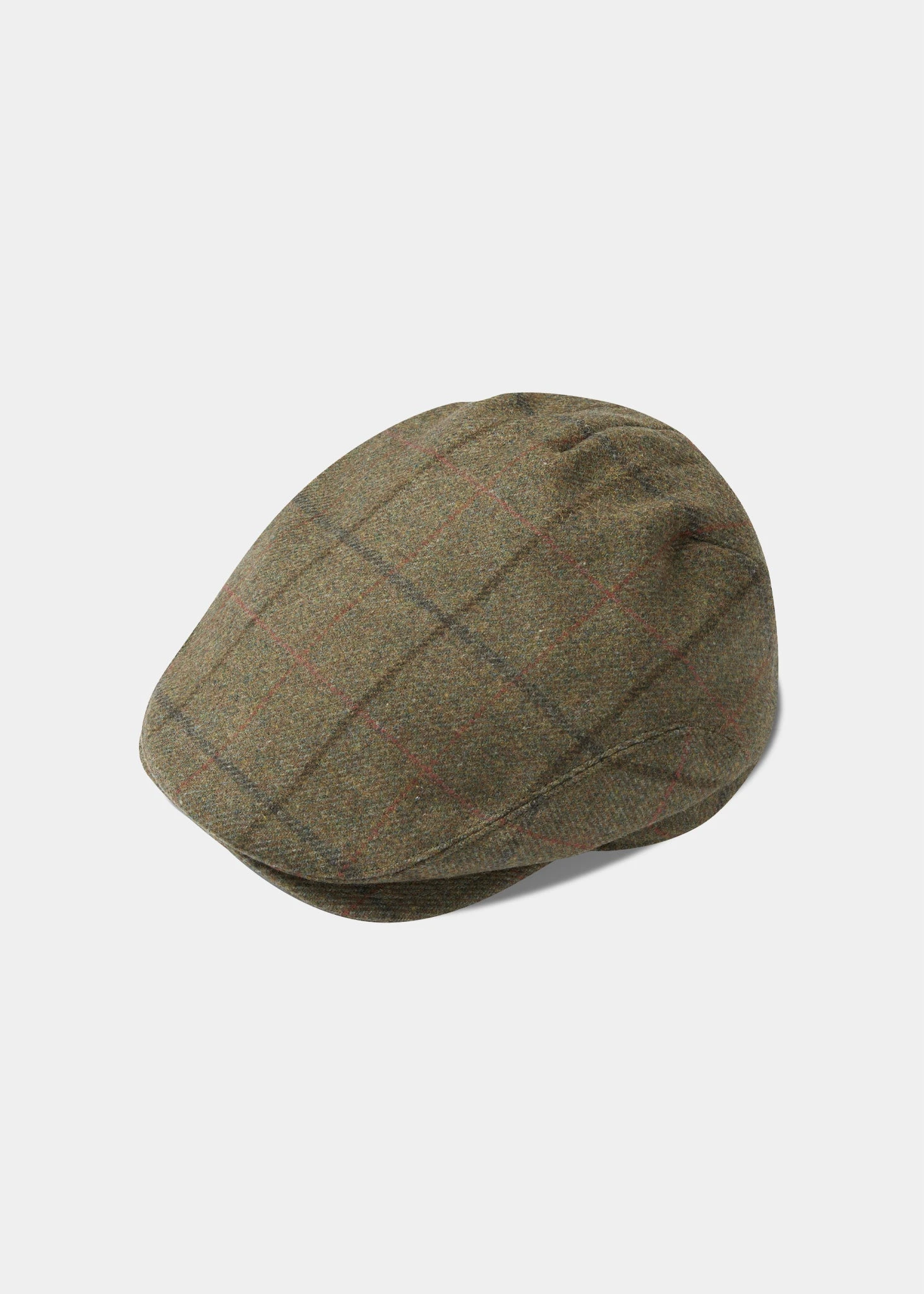 Combrook Men's Extended Peak Tweed Flat Cap In Thyme 3 Combrook Men's Extended Peak Tweed Flat Cap In Thyme