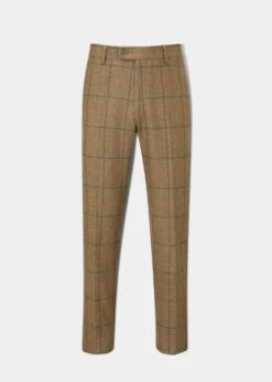 Combrook Men's Tweed Trousers In Thyme - Regular Fit