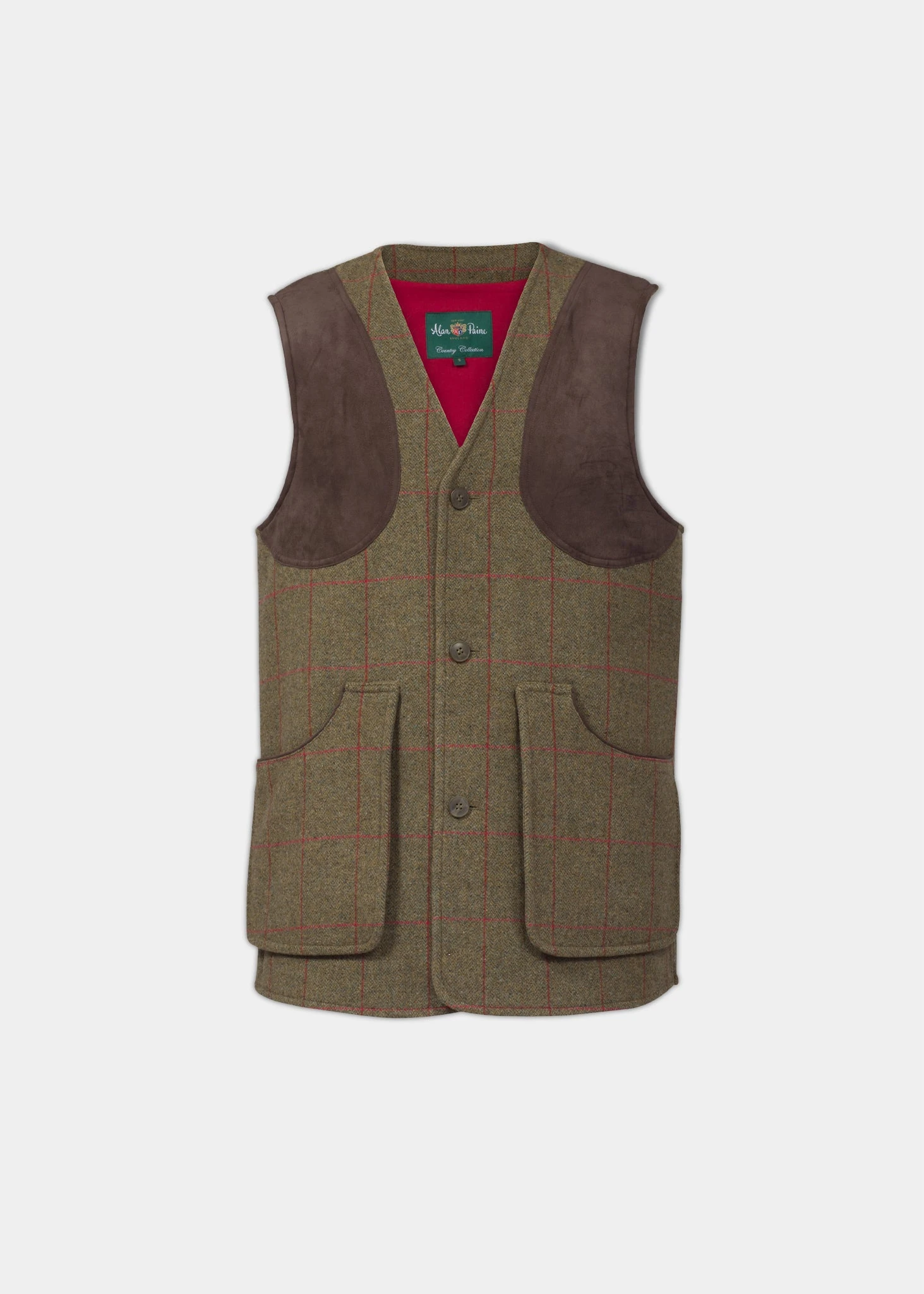 Combrook Men's Tweed Shooting Waistcoat In Sage - Shooting Fit 3 Combrook Men's Tweed Shooting Waistcoat In Sage - Shooting Fit