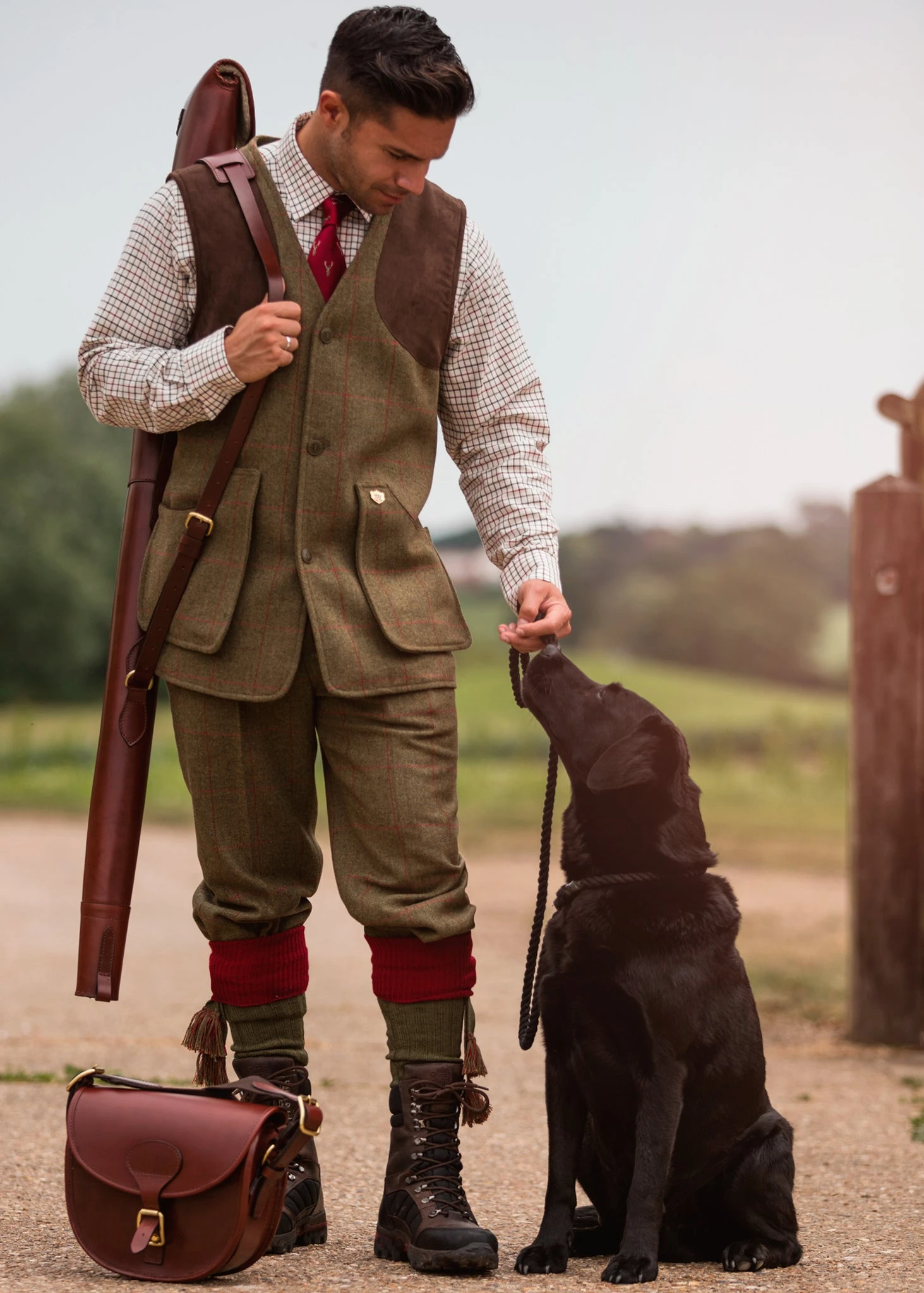 Combrook Men's Tweed Shooting Waistcoat In Sage - Shooting Fit 8 Combrook Men's Tweed Shooting Waistcoat In Sage - Shooting Fit - Image 6
