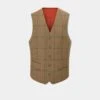 Combrook Men's Tweed Lined-Back Waistcoat In Thyme - Regular Fit