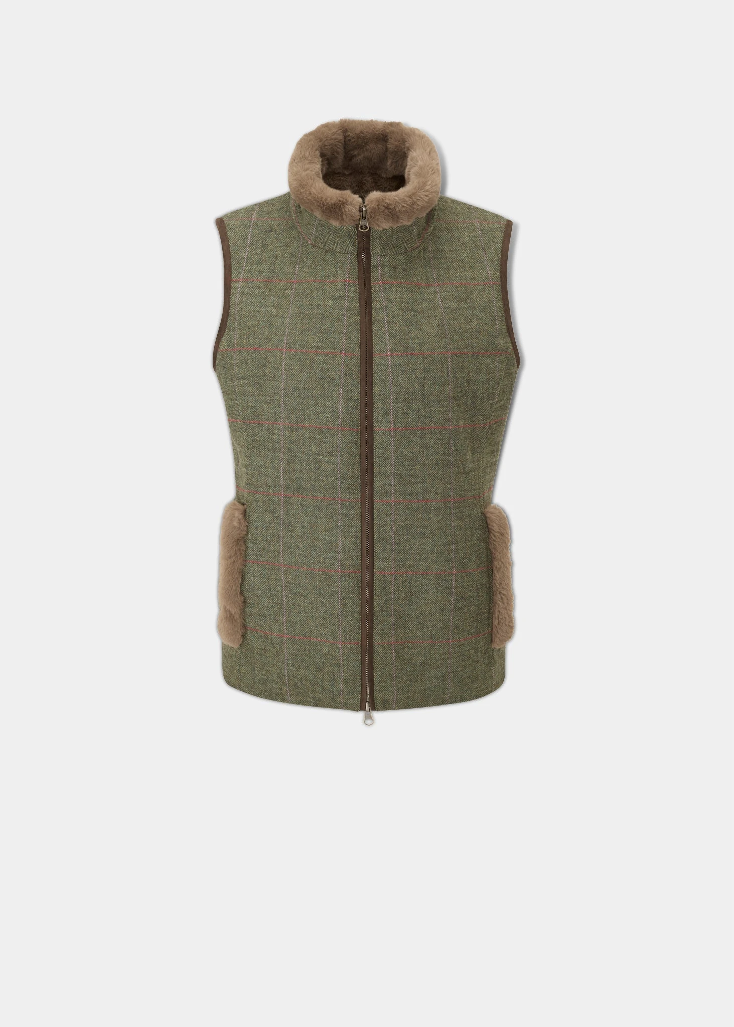 Combrook Ladies Tweed Gilet In Heath - Regular Fit 3 Combrook Ladies Tweed Gilet In Heath - Regular Fit