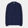 Cornwall Lambswool Cardigan In Indigo - Classic Fit