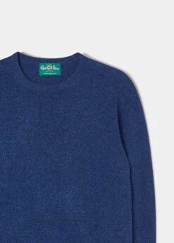 Brisbane Geelong Wool Jumper In Indigo - Regular Fit -AlanPaine Shop geelong wool jumper indigo 2