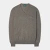 Haddington Cashmere Jumper In Mouse - Regular Fit -AlanPaine Shop haddington mens cashmere jumper Mouse