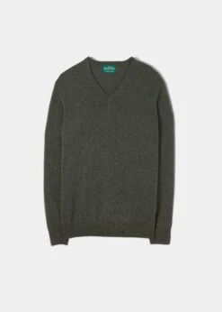 Haddington Cashmere Jumper In Rosemary - Regular Fit