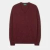 Hampshire Lambswool Jumper In Red Velvet - Classic Fit -AlanPaine Shop hampshire mens lambswool jumper red velvet 1 f376126d 4219 4f1d b879 c6d223c4f073