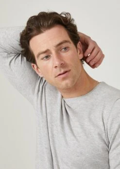 Harlington Luxury Cotton Jumper In Dove 12 Harlington Luxury Cotton Jumper In Dove -AlanPaine Shop harlington luxury cotton crew neck jumper dove 4