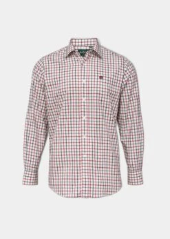 Ilkley Men's Red Check Shirt - Shooting Fit
