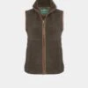 Aylsham Ladies Fleece Gilet In Green - Regular Fit -AlanPaine Shop ladies fleece gilet green