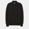 Sutherland Lambswool 1/4 Zip Jumper In Charcoal - Regular Fit 2 Sutherland Lambswool 1/4 Zip Jumper In Charcoal - Regular Fit -AlanPaine Shop lambswool half zip jumper charcoal