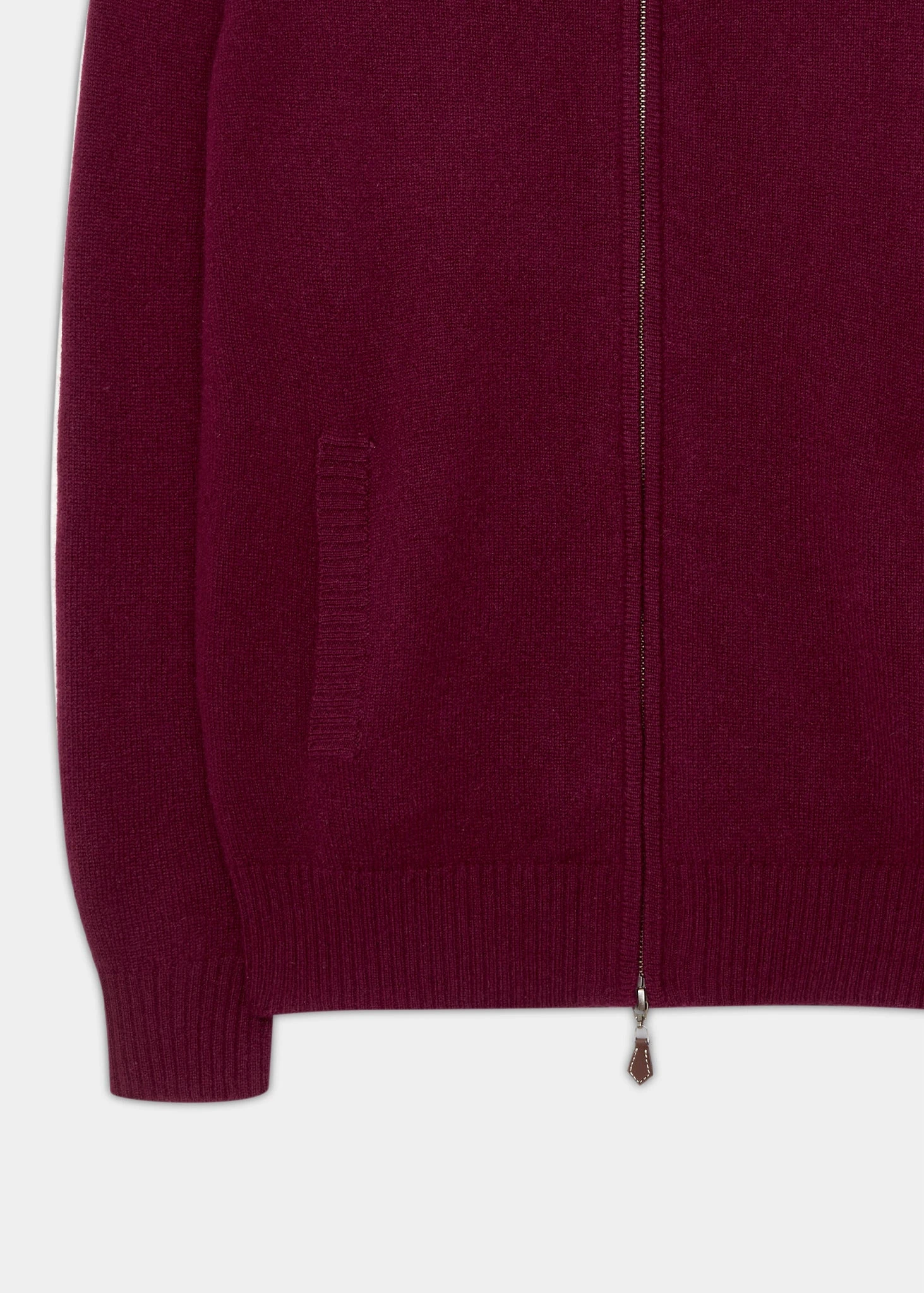 Ballater Lambswool Zipped Jumper In Bordeaux - Regular Fit 5 Ballater Lambswool Zipped Jumper In Bordeaux - Regular Fit - Image 3