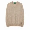 Hampshire Lambswool Jumper In Cobble - Classic Fit 2 Hampshire Lambswool Jumper In Cobble - Classic Fit -AlanPaine Shop lambswool saddle shoulder jumper cobble