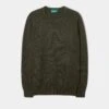 Dorset Men's Lambswool Jumper In Seaweed - Classic Fit -AlanPaine Shop lambswool sweater dorset seaweed