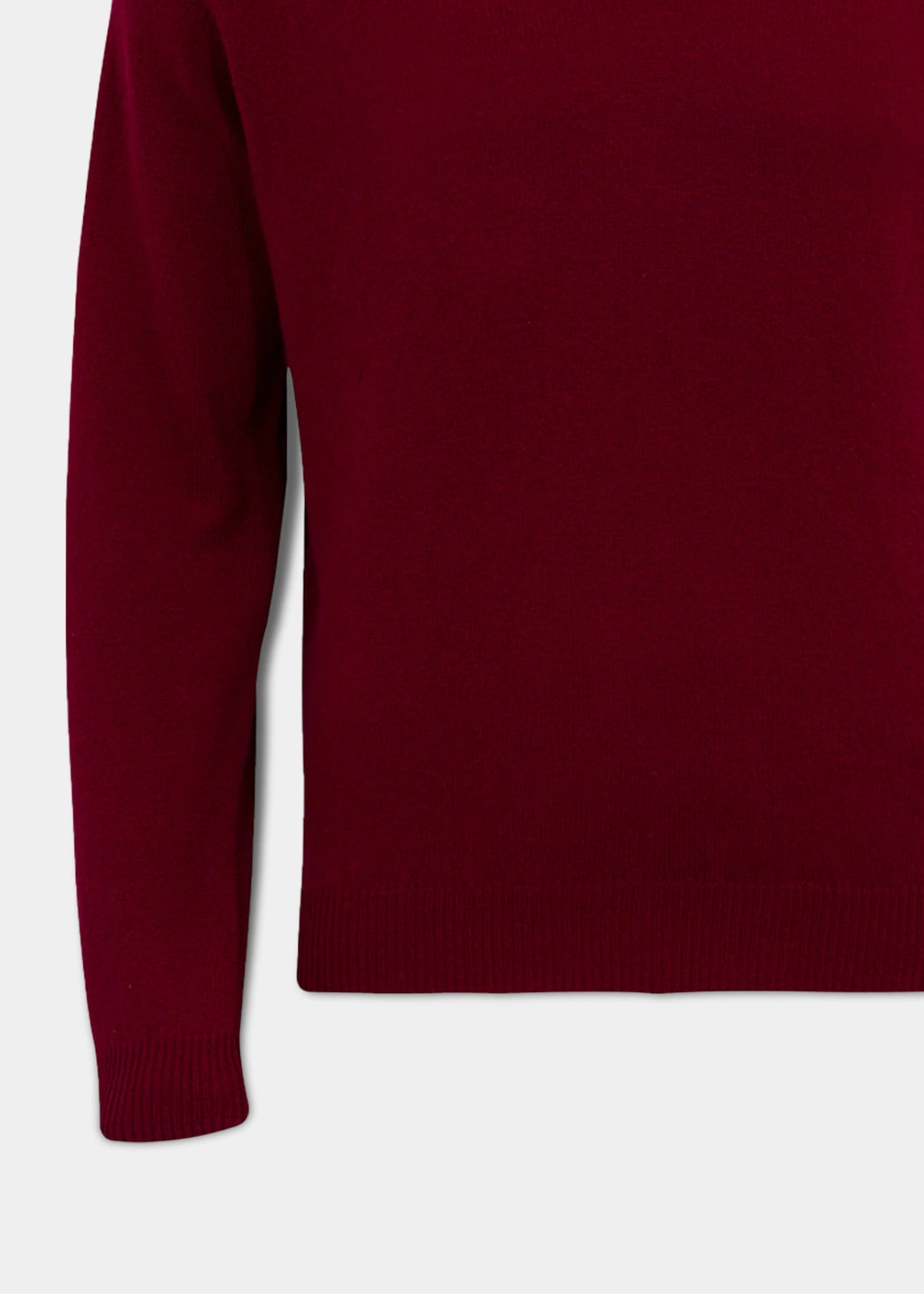 Streetly Men's V Neck Jumper In Bordeaux - Classic Fit 5 Streetly Men's V Neck Jumper In Bordeaux - Classic Fit - Image 3