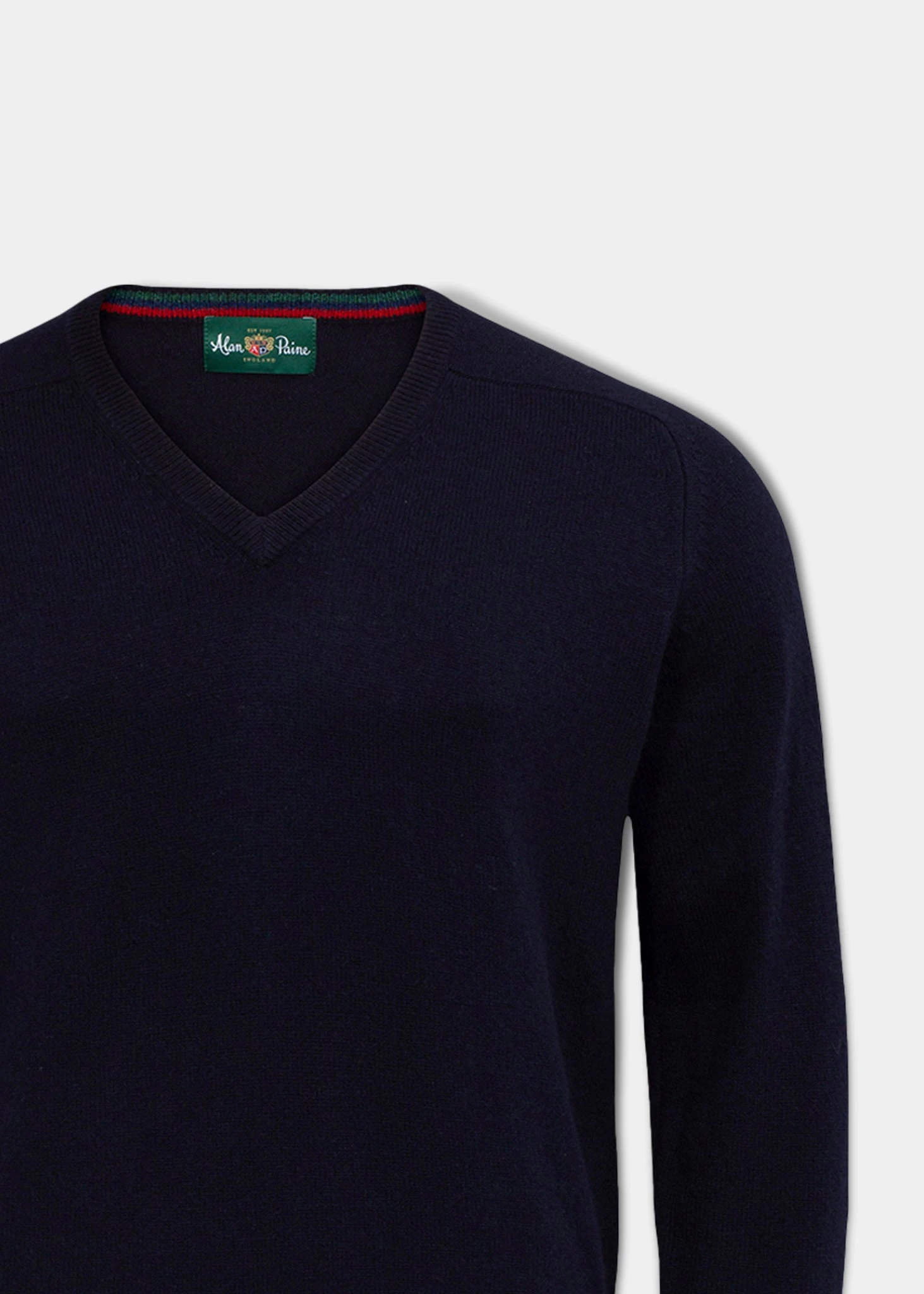 Streetly Men's V Neck Jumper In Navy - Classic Fit 4 Streetly Men's V Neck Jumper In Navy - Classic Fit - Image 2