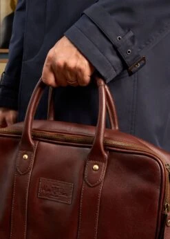 Leather Laptop Bag In Oak -AlanPaine Shop leather laptop bag oak 2