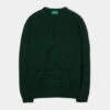 Lenzie Men's Lambswool Jumper In Tartan Green - Regular Fit 2 Lenzie Men's Lambswool Jumper In Tartan Green - Regular Fit -AlanPaine Shop lenzie mens lambswool jumper tartan green 1