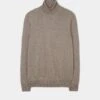 Linton Merino Wool Roll Neck Jumper In Mushroom - Regular Fit 2 Linton Merino Wool Roll Neck Jumper In Mushroom - Regular Fit -AlanPaine Shop linton mens merino wool roll neck jumper mushroom 1