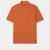 Weymouth Washed Effect Polo Shirt In Amber -AlanPaine Shop ls1624n weymouth short sleeve polo amber