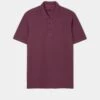 Weymouth Washed Effect Polo Shirt In Claret -AlanPaine Shop ls1624n weymouth short sleeve polo claret