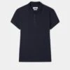 Ladies Pique Polo Shirt In Navy -AlanPaine Shop ls1850 womens pique polo shirt navy