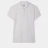 Ladies Pique Polo Shirt In White -AlanPaine Shop ls1850 womens pique polo shirt white